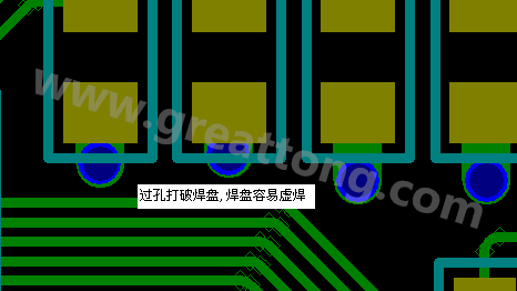 PCB設(shè)計案例分析：過孔破焊盤，造成SMT虛焊