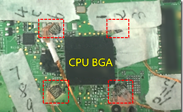 BGA錫裂，使用應(yīng)變片(Strain Gauge)量測電路板到底哪個環(huán)節(jié)產(chǎn)生較大變形量