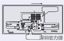 圖2：升壓電路的PCB設(shè)計(jì)示例。