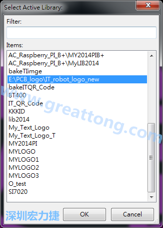若要存到另外一個library 里， 要點選在File->Current library 重新再選擇Active Library， 就可以點選 File->Save Module in Acitve library 